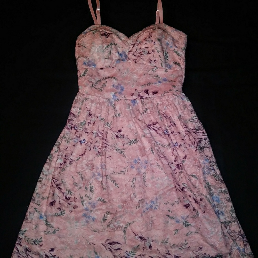 Pink Dress with Flower print 💐